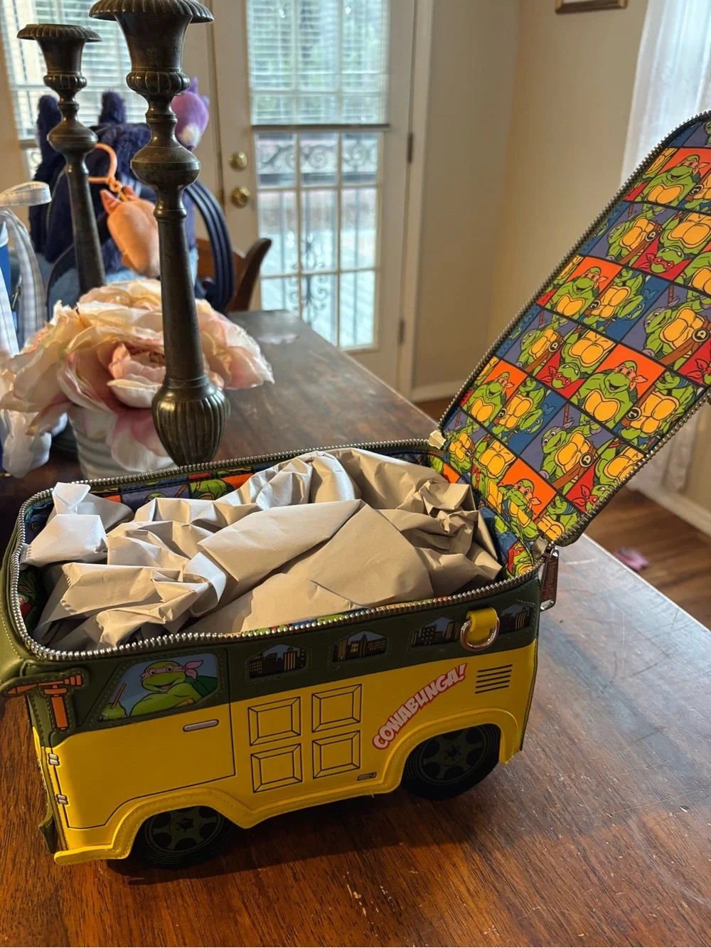 Teenage Mutant Ninja Turtles Green & Yellow Van Light-Up Loungefly Bag